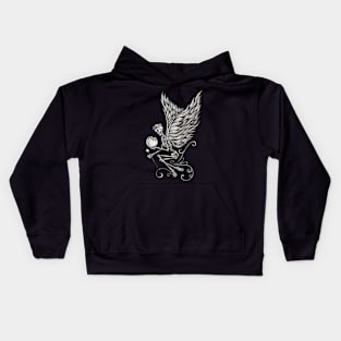 Fairy skeletons surrealist tattoo. Kids Hoodie